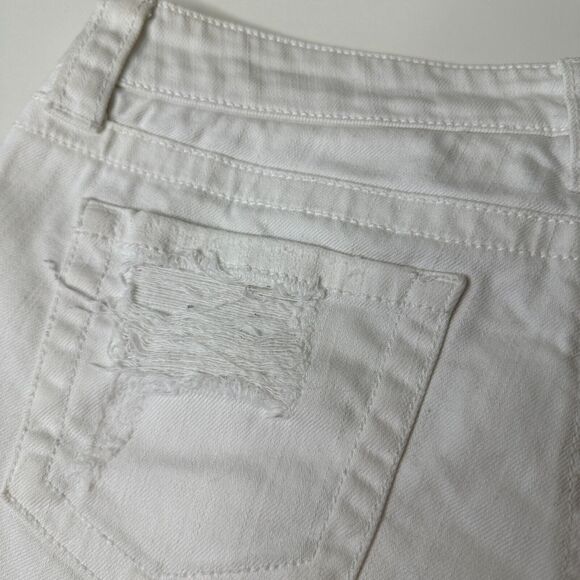 Adore Your Denim SPJ White Distress Denim Jean Shorts Raw Edge - Picture 9 of 11